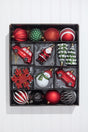 Christmas Shatterproof 25 Piece Assortment - Red, Green, White