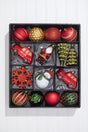 Christmas Shatterproof 25 Piece Assortment - Red, Green, Gold