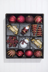 Christmas Shatterproof 25 Piece Assortment - Red, Gold
