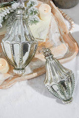 12 Inch Cathedral Antique Mercury Glass Christmas Ornament Vintage Luxury Holiday Decor Statement Piece