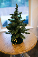 18” Christmas Tree In Green Decorative Bag