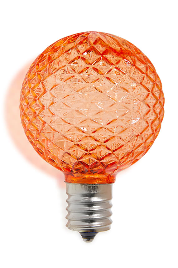 G50 Wonderful LED SMD Bulb (25 bulbs/bag) - Faceted, Orange