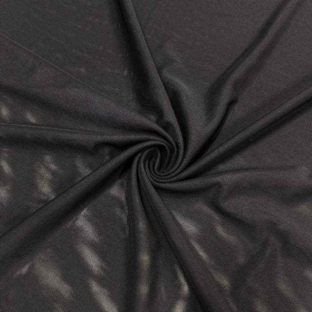 Power Mesh Recycled Poly Spandex Fabric Black