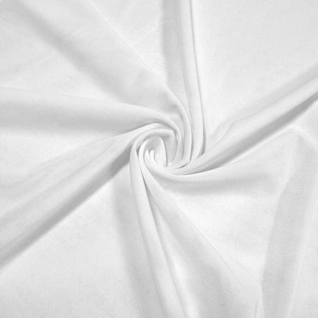 Recycled Poly Spandex Power Mesh Fabric White