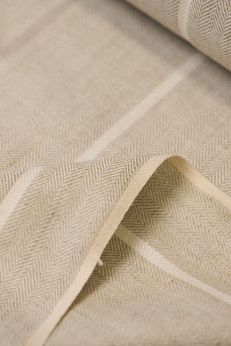 Linen Herringbone Yarn-Dyed Stripe