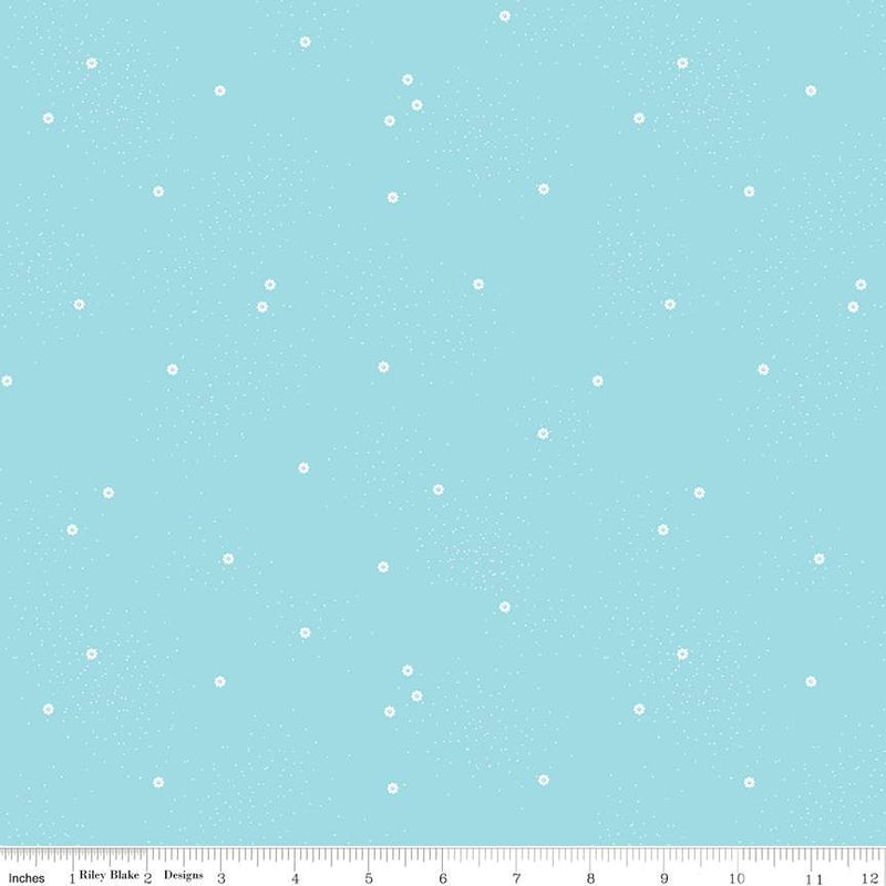 Cotton Wideback Fabric Dainty Daisy Waterfall 107/108"