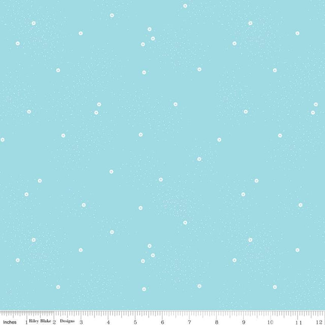 Cotton Wideback Fabric Dainty Daisy Waterfall 107/108"