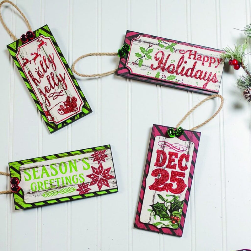 Nostalgia Christmas Tag Ornament 3x7 Inch Vintage Holiday Decor