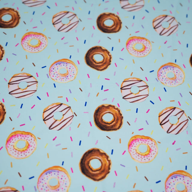 Printed Spandex Doughnuts Fabric
