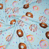Printed Spandex Doughnuts Fabric