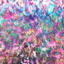 Dancing Music Polyester Spandex Fabric - Tie-Dye Print, Distressed Rainbow Foiling, 56" Width (1 Yard)