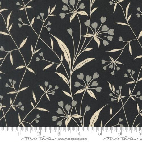 Cotton Print Dark Blue Arabesque Highland Midnight 44/45 Fabric