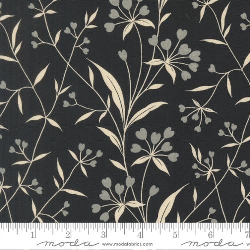 Cotton Print Dark Blue Arabesque Highland Midnight 44/45 Fabric