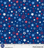 Cotton Patriotic Minis Print Fabric Dark Blue 44/45"