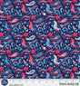 Cotton Patriotic Minis Print Fabric Dark Blue 44/45"