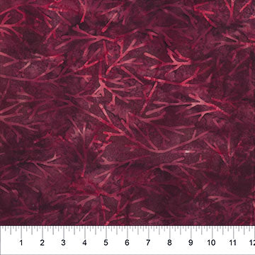 Cotton Wideback Fabric Dark Red Twiggy B83701-25