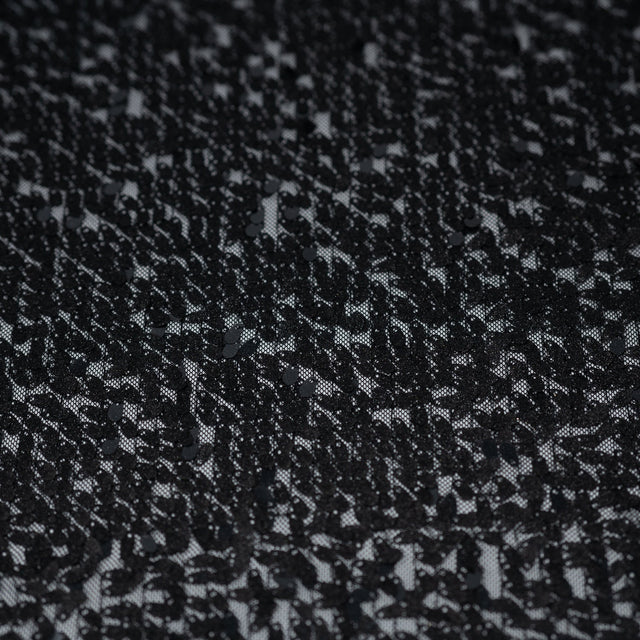 Sequin Mesh Fabric Black