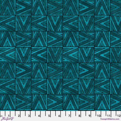 Cotton Print Fabric Dark Teal Flight Pattern 44/45"