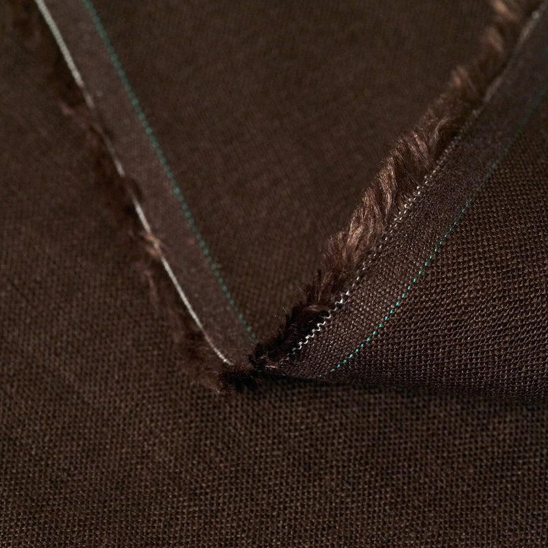 Pure Linen Dark Chocolate Fabric
