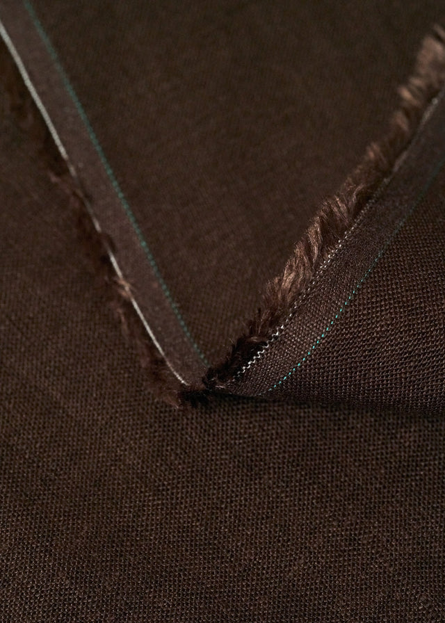 Pure Linen Dark Chocolate Fabric