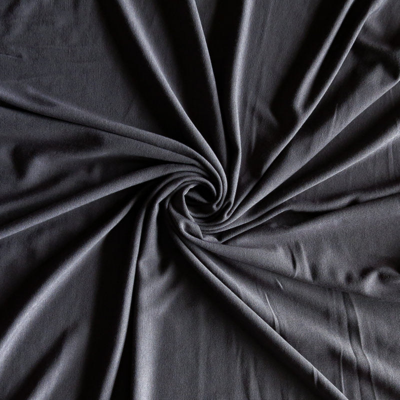 Bamboo Spandex Jersey Knit Fabric Dark Grey