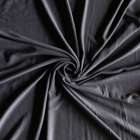 Bamboo Spandex Jersey Knit Fabric Dark Grey