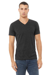Bella Canvas 3005 CVC V-Neck Short Sleeve Cotton Blend Fabric - Dark Heather Gray, Short Sleeve, V-Neck (1 Piece)