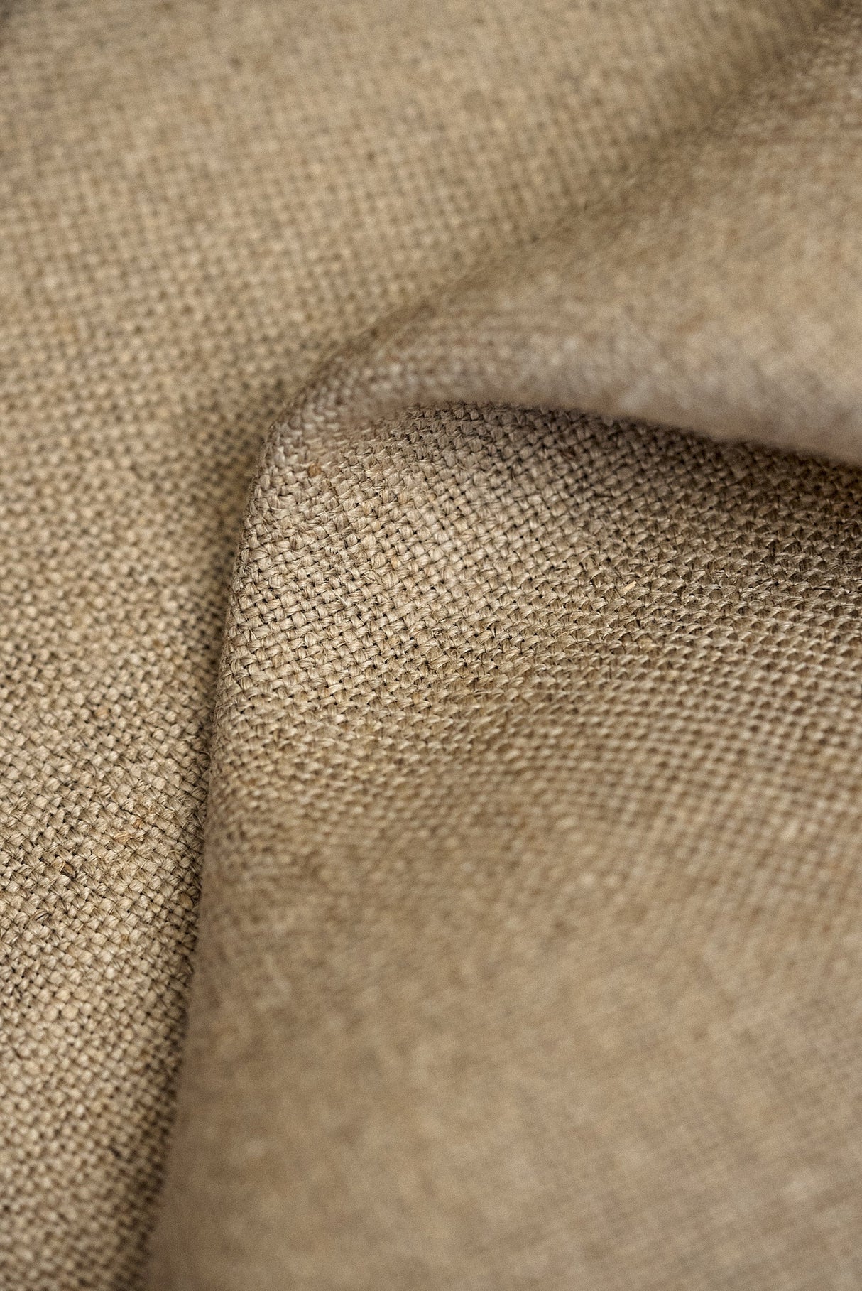 Pure Linen Dark Natural Upholstery Fabric