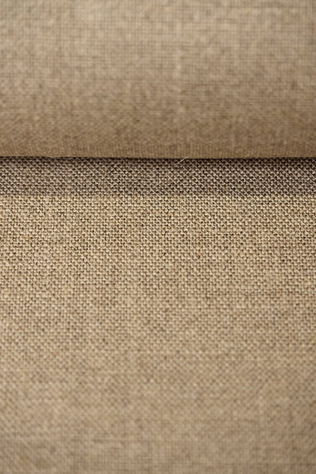 Pure Linen Dark Natural Upholstery Fabric