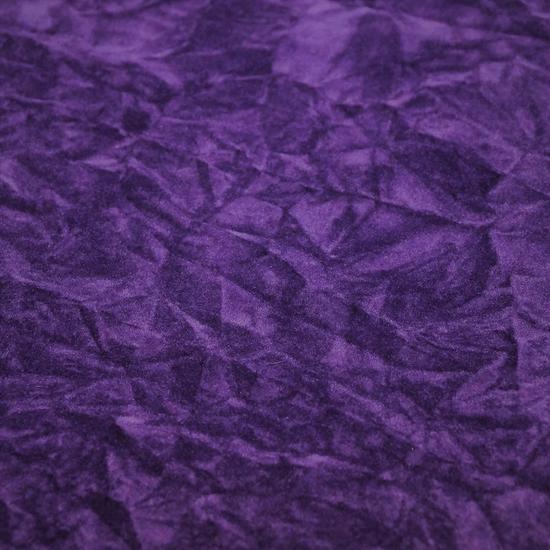 Dark Purple Flocking Crushed Velvet Upholstery Fabric,