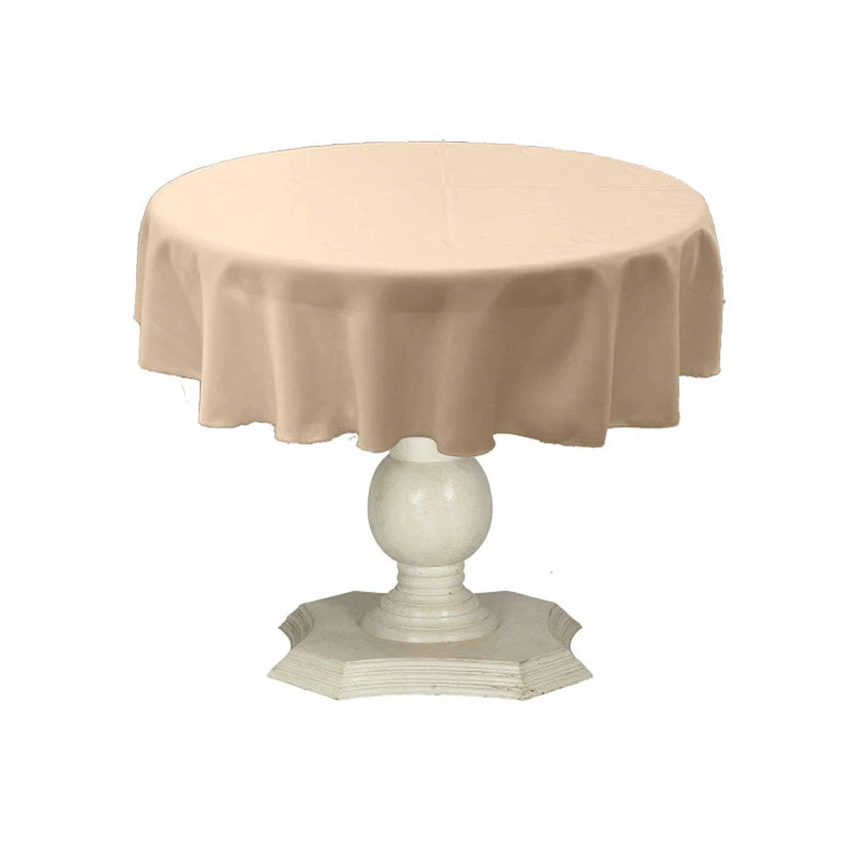 Tablecloth Dull Bridal Satin Fabric - Solid Color, 45" Round (1 Piece)