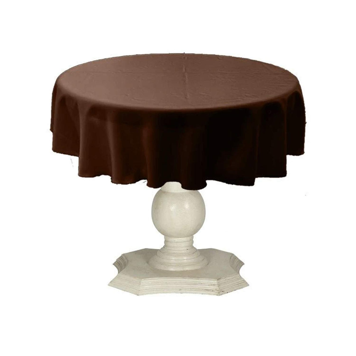 Tablecloth Dull Bridal Satin Fabric - Solid Color, 45" Round (1 Piece)