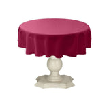 Tablecloth Dull Bridal Satin Fabric - Solid Color, 58" Round (1 Piece)
