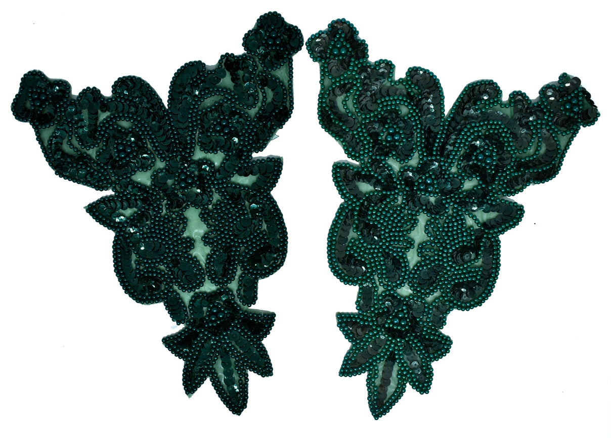 Sequins Beaded Applique 7.5 x 9.5