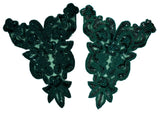 Sequins Beaded Applique 7.5 x 9.5