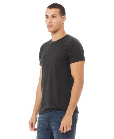 Bella Canvas 3001CVC Heather CVC Cotton Poly Fabric - Dark Grey Heather, Short Sleeve Crewneck (1 Piece)