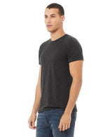 Bella Canvas 3001CVC Heather CVC Cotton Poly Fabric - Dark Grey Heather, Short Sleeve Crewneck (1 Piece)