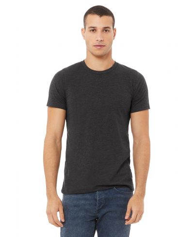 Bella Canvas 3001CVC Heather CVC Cotton Poly Fabric - Dark Grey Heather, Short Sleeve Crewneck (1 Piece)