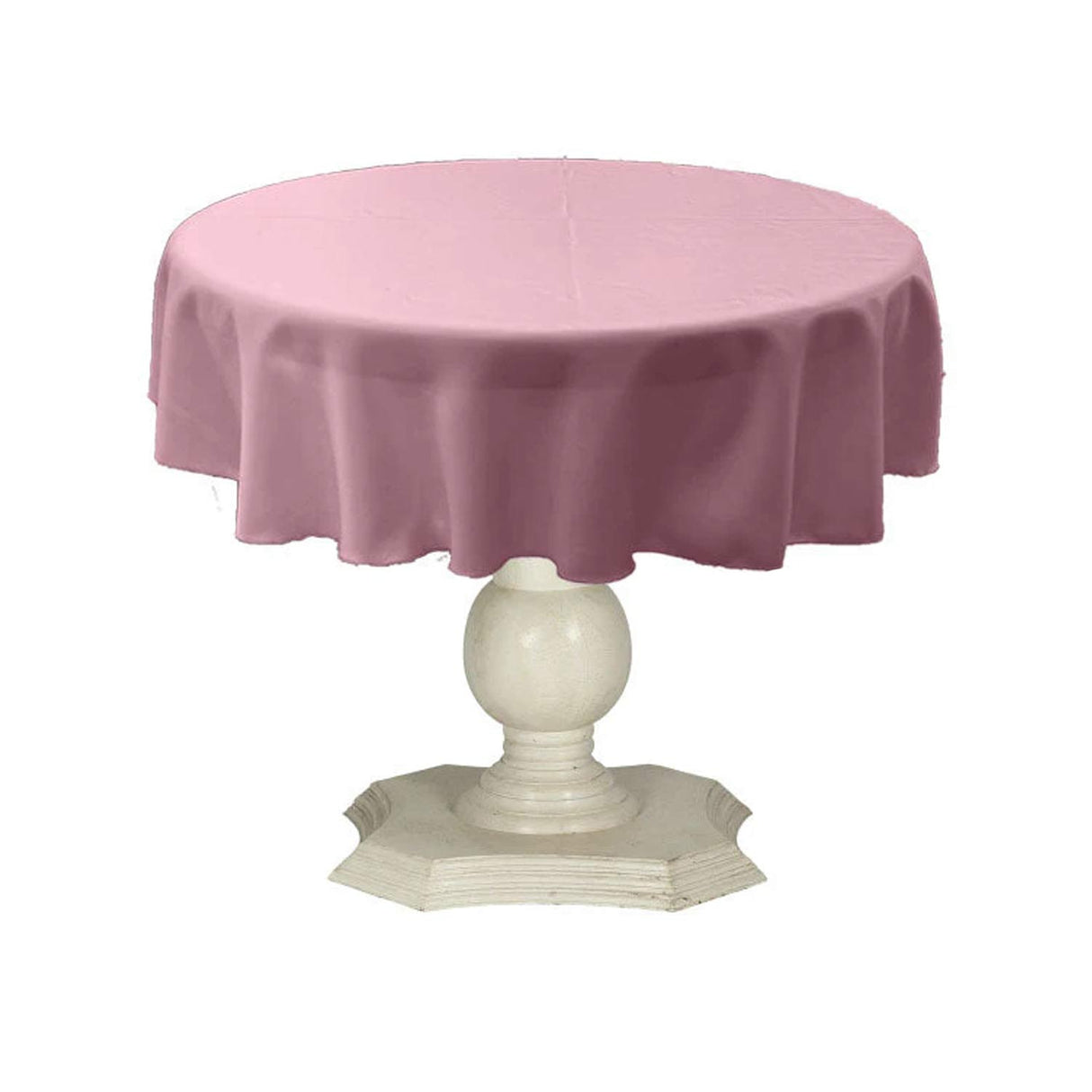 Tablecloth Dull Bridal Satin Fabric - Solid Color, 45" Round (1 Piece)