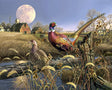 Fabric Panel Harvest Moon Pheasants David Textiles