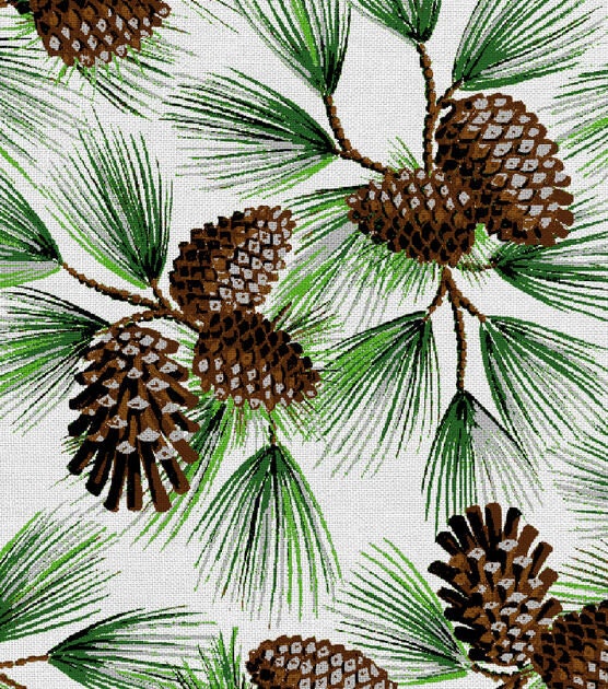Quilting Cotton Glitter Pine Holiday Fabric David Textiles