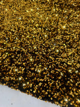 Sequin Velvet Deep Gold