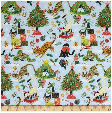 Quilting Cotton Not Ameowsed Pixie Play Mist Dear Stella