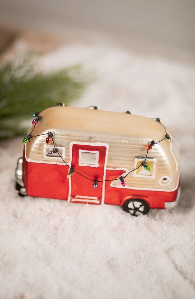 Glass Red/Green Camper Décor