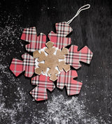Plaid Snowflakes Christmas Ornaments