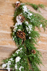 48” Snow Western Cedar Garland
