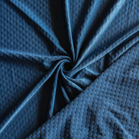 Poly Spandex Fleece Knit Fabric Deep Teal Dry Switch