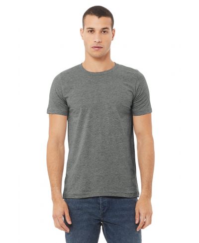 Bella Canvas 3001CVC Cotton Poly Fabric - Deep Heather, Heathered, Short Sleeve, Crewneck (1 Piece)