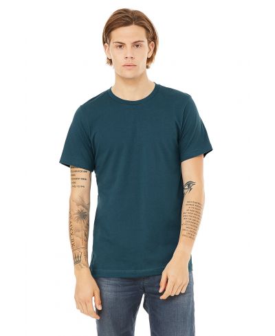 Bella Canvas 3001 Airlume Combed And Ring-Spun Cotton Fabric - Deep Teal, Crewneck, Short Sleeve (1 Piece)