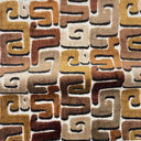 Cut Velvet Upholstery Fabric Deka Geometric